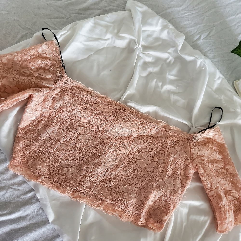Pink Off Shoulder - Picture 2 of 3